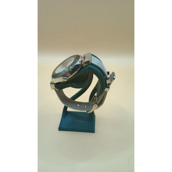 Women's Quartz Watch Silver Tone Mesh Metal Band Diamond Accent- Needs Battery - Picture 3 of 7